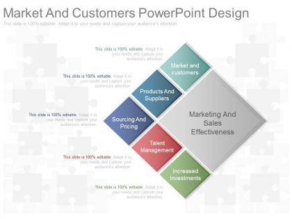 Custom market and customers powerpoint design