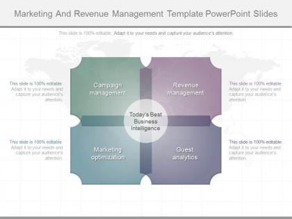 Custom marketing and revenue management template powerpoint slides
