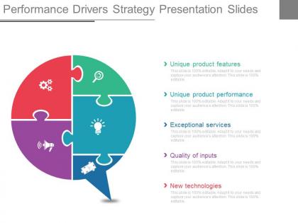 Custom performance drivers strategy presentation slides