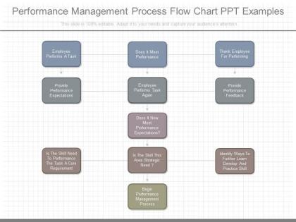 Custom performance management process flow chart ppt examples