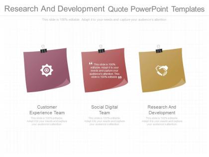 Custom research and development quote powerpoint templates