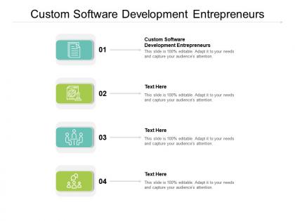 Custom software development entrepreneurs ppt powerpoint presentation summary slide cpb