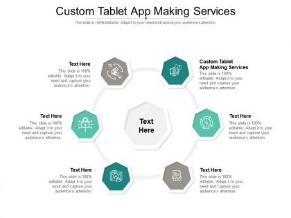 Custom tablet app making services ppt powerpoint presentation show graphics pictures cpb