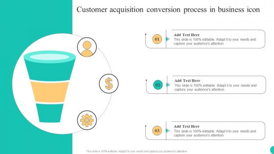 Customer Acquisition Conversion Process In Business Icon