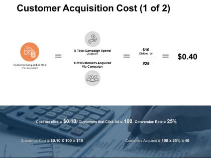 Customer acquisition cost customers acquired ppt powerpoint presentation summary slides