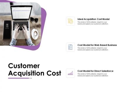 Customer acquisition cost direct salesforce powerpoint presentation summary