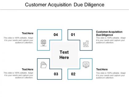 Customer acquisition due diligence ppt powerpoint presentation slides show cpb