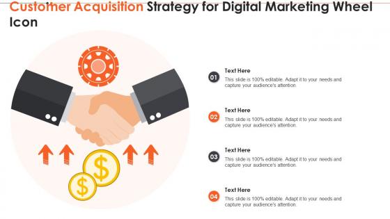 Customer Acquisition Strategy For Digital Marketing Wheel Icon