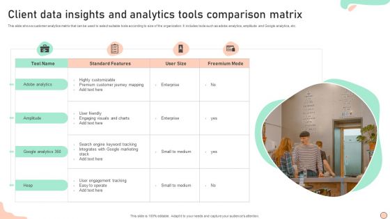 Client Data Insights And Analytics Tools Comparison Matrix