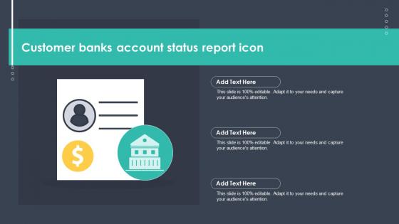 Customer Banks Account Status Report Icon