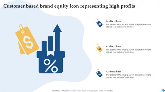 Customer Based Brand Equity Icon Representing High Profits