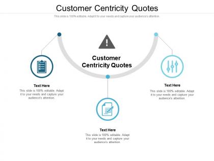 Customer centricity quotes ppt powerpoint presentation professional example topics cpb