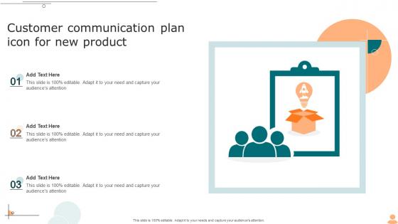 Customer Communication Plan Icon For New Product