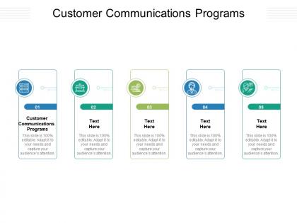 Customer communications programs ppt powerpoint presentation ideas deck cpb