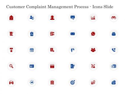 Customer complaint management process icons slide ppt professional show