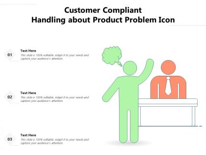 Customer compliant handling about product problem icon