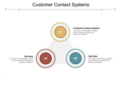 Customer contact systems ppt powerpoint presentation outline sample cpb
