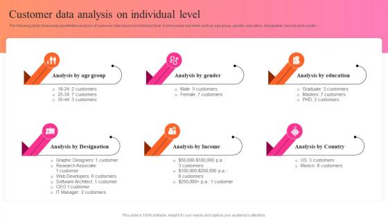 Customer Data Analysis On Individual Level Key Steps For Audience Persona Development MKT SS V