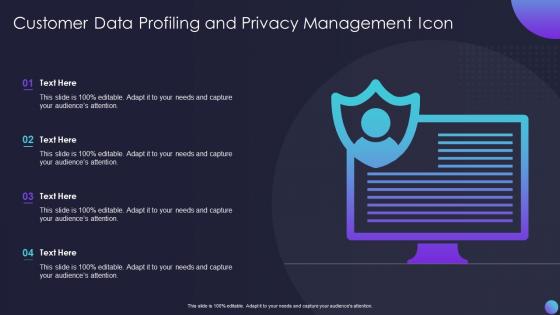 Customer Data Profiling And Privacy Management Icon