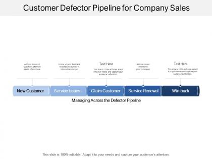 Customer defector pipeline for company sales