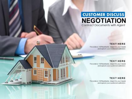 Customer discuss negotiation contract documents with agent