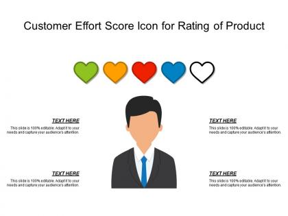 Customer effort score icon for rating of product