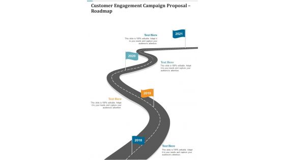 Customer Engagement Campaign Proposal Roadmap One Pager Sample Example Document