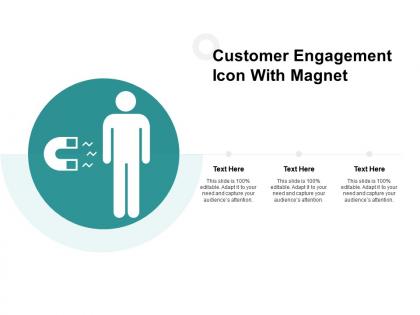 Customer engagement icon with magnet