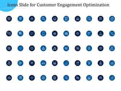 Customer engagement optimization icons slide for ppt slides