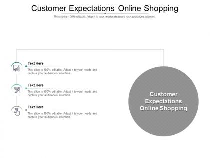 Customer expectations online shopping ppt powerpoint presentation show samples cpb