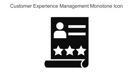 Customer Experience Management Monotone Icon In Powerpoint Pptx Png And Editable Eps Format