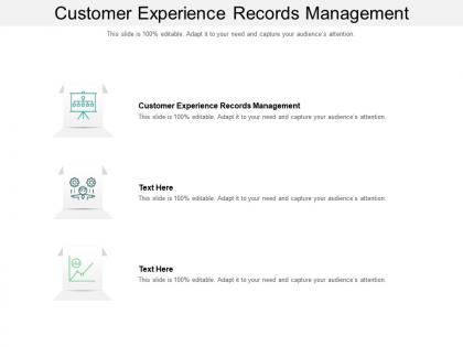 Customer experience records management ppt powerpoint presentation portfolio graphics tutorials cpb