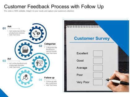 Customer feedback process with follow up