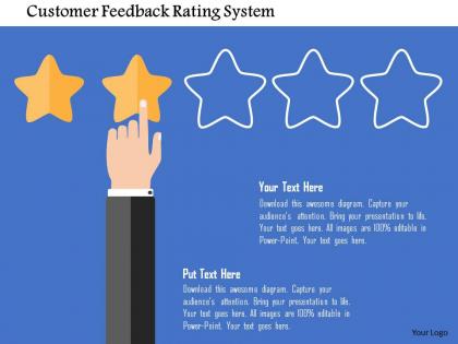 Customer feedback rating system flat powerpoint design