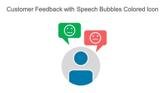 Customer Feedback With Speech Bubbles Colored Icon In Powerpoint Pptx Png And Editable Eps Format