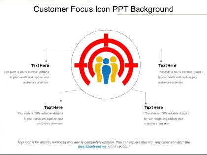 Customer focus icon ppt background