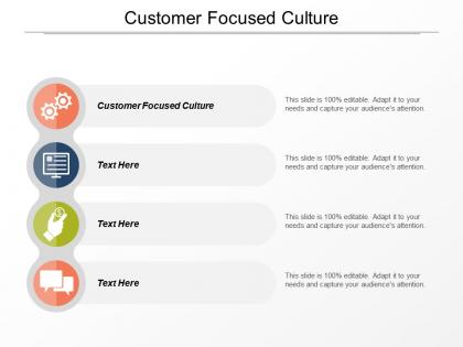 Customer focused culture ppt powerpoint presentation icon elements cpb