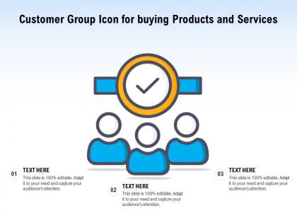 Customer group icon for buying products and services