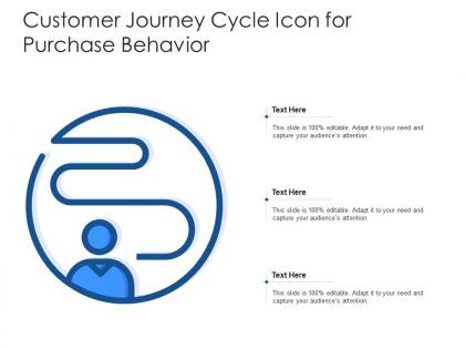 Customer journey cycle icon for purchase behavior
