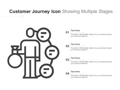Customer journey icon showing multiple stages