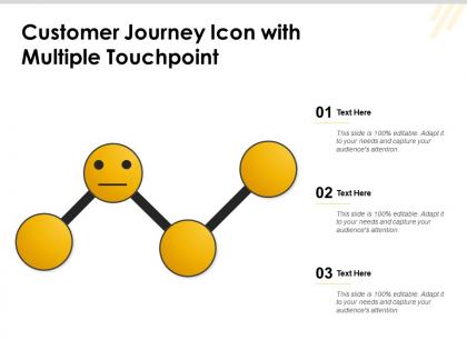 Customer journey icon with multiple touchpoint
