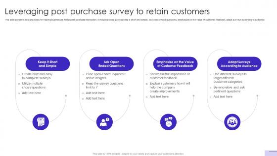 Customer Journey Optimization Leveraging Post Purchase Survey To Retain Customers