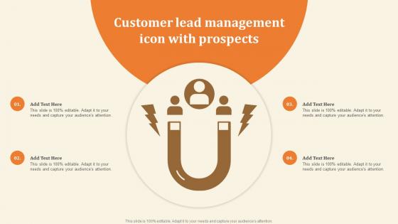 Customer Lead Management Icon With Prospects