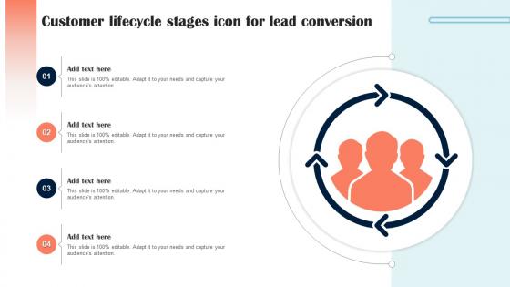 Customer Lifecycle Stages Icon For Lead Conversion