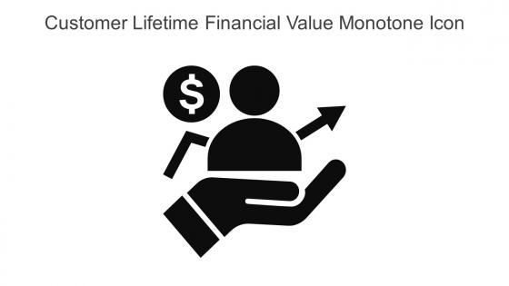 Customer Lifetime Financial Value Monotone Icon In Powerpoint Pptx Png And Editable Eps Format