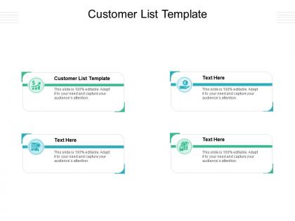 Customer list template ppt powerpoint presentation professional background image cpb