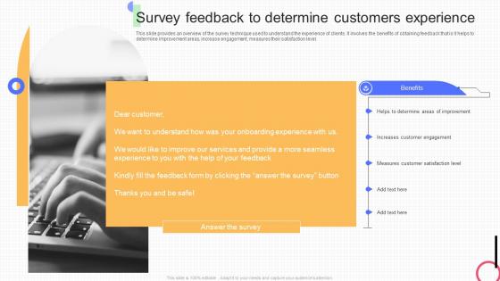 Customer Onboarding Strategies Survey Feedback To Determine Customers Experience