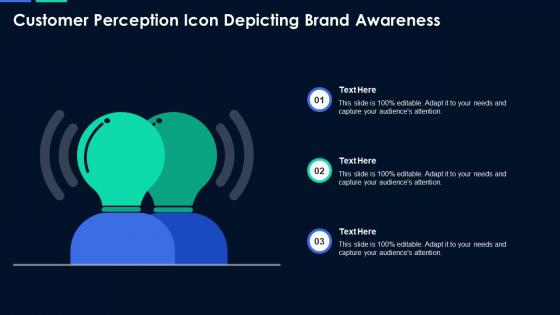 Customer perception icon depicting brand awareness