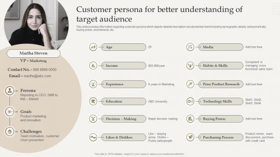 Customer Persona For Better Understanding Optimize Brand Growth Through Umbrella Branding Initiatives