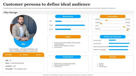 Customer Persona To Define Ideal Audience Implementing Marketing Strategies